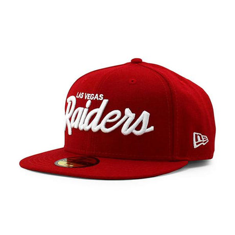 ニューエラ キャップ 59FIFTY ラスベガス レイダース  NFL TEAM-SCRIPT FITTED CAP RED  NEW ERA LAS VEGAS RAIDERS