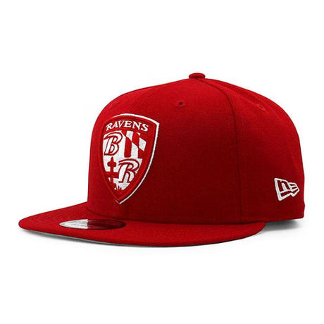 ニューエラ キャップ 9FIFTY スナップバック ボルチモア レイブンズ  NFL SHIELD TEAM-BASIC SNAPBACK CAP RED-WHITE  NEW ERA BALTIMORE RAVENS
