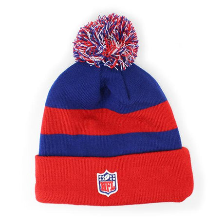 ニューエラ ニットキャップ ビーニー ニューヨーク ジャイアンツ NFL BCA CRUCIAL CATCH KNIT POM BEANIE CAP RED-ROYAL BLUE  NEW ERA NEW YORK GIANTS