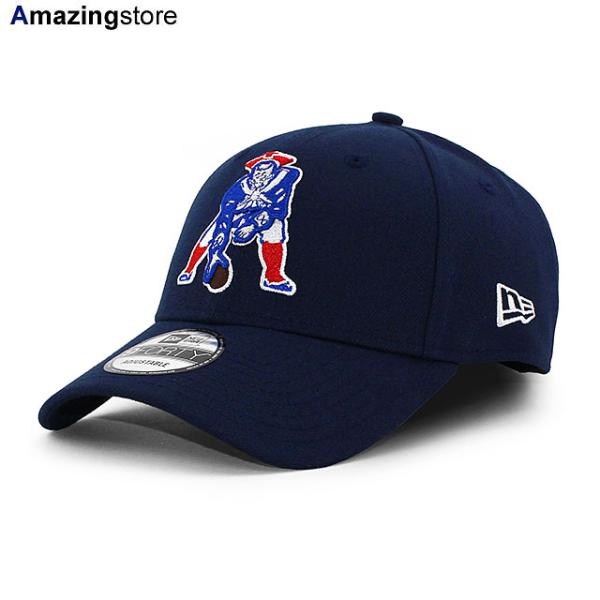 ニューエラ キャップ 9FORTY ニューイングランド ペイトリオッツ NFL THROWBACK THE LEAGUE ADJUSTABLE CAP NAVY