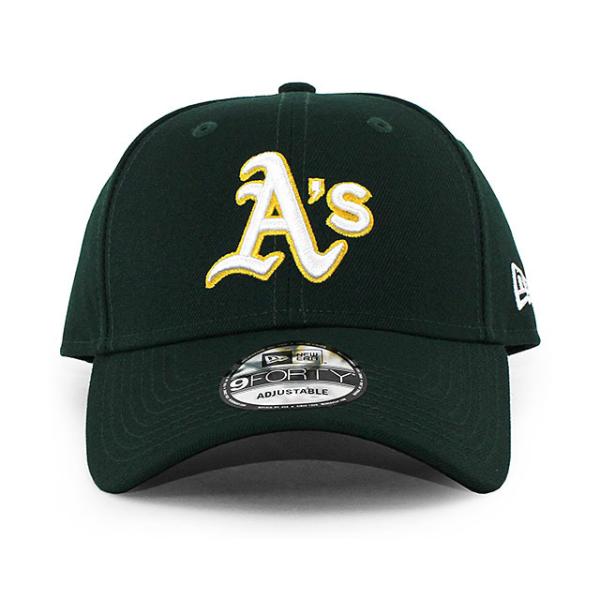 ニューエラ キャップ 9FORTY オークランド アスレチックス MLB THE LEAGUE ROAD ADJUSTABLE CAP DK GREEN