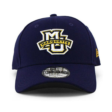 ニューエラ キャップ 9FORTY マーケット ゴールデンイーグルス  NCAA THE LEAGUE ADJUSTABLE CAP NAVY  NEW ERA MARQUETTE GOLDEN EAGLES