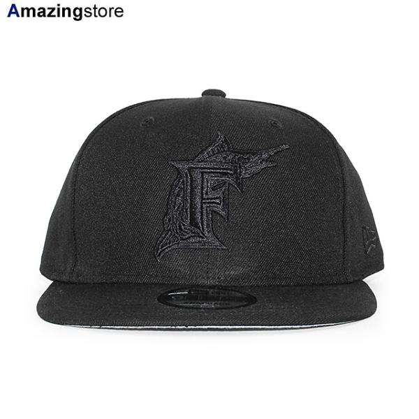 ニューエラ キャップ 9FIFTY フロリダ マーリンズ MLB TEAM BASIC SNAPBACK CAP BLACKOUT