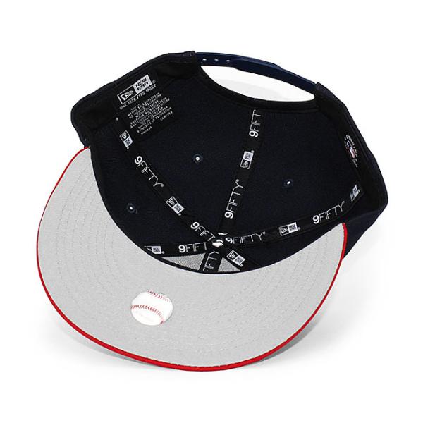 ニューエラ キャップ 9FIFTY アトランタ ブレーブス MLB TEAM BASIC SNAPBACK CAP NAVY