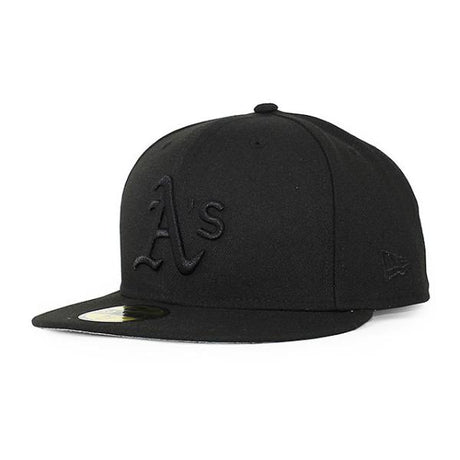 ニューエラ キャップ 59FIFTY オークランド アスレチックス MLB TEAM BASIC FITTED CAP BLACKOUT