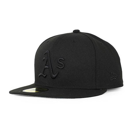 ニューエラ キャップ 59FIFTY オークランド アスレチックス MLB  BLACKOUT FITTED CAP