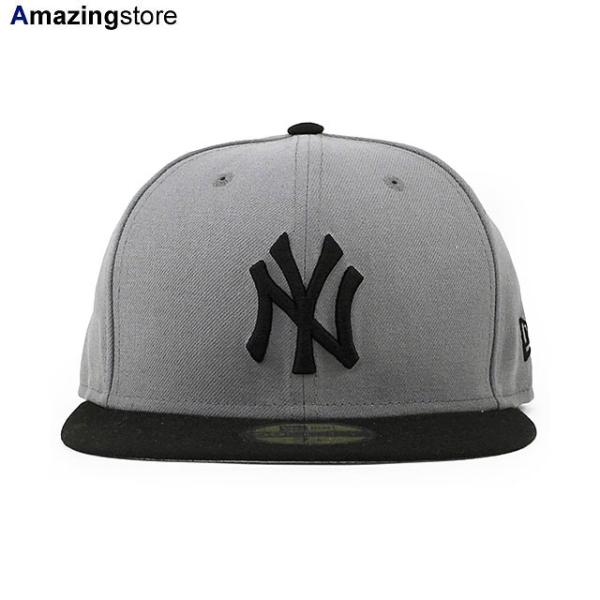 ニューエラ キャップ 59FIFTY ニューヨーク ヤンキース MLB 2T TEAM BASIC FITTED CAP GREY BLACK