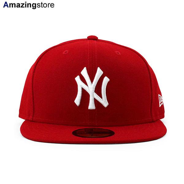 ニューエラ キャップ 59FIFTY ニューヨーク ヤンキース MLB TEAM BASIC FITTED CAP RED WHITE
