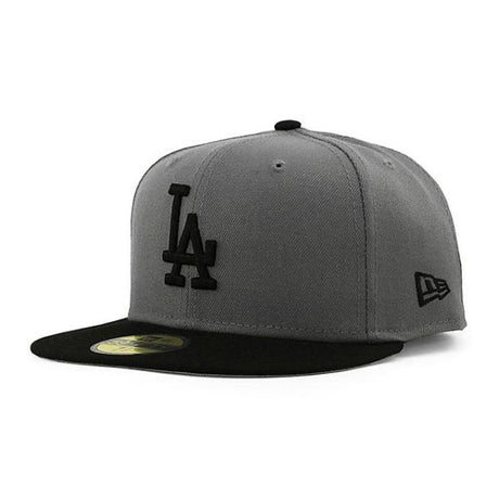 ニューエラ キャップ 59FIFTY ロサンゼルス ドジャース MLB 2T TEAM BASIC FITTED CAP GREY BLACK