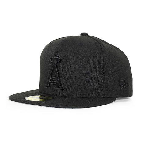 ニューエラ キャップ 59FIFTY ロサンゼルス エンゼルス MLB TEAM BASIC FITTED CAP BLACKOUT