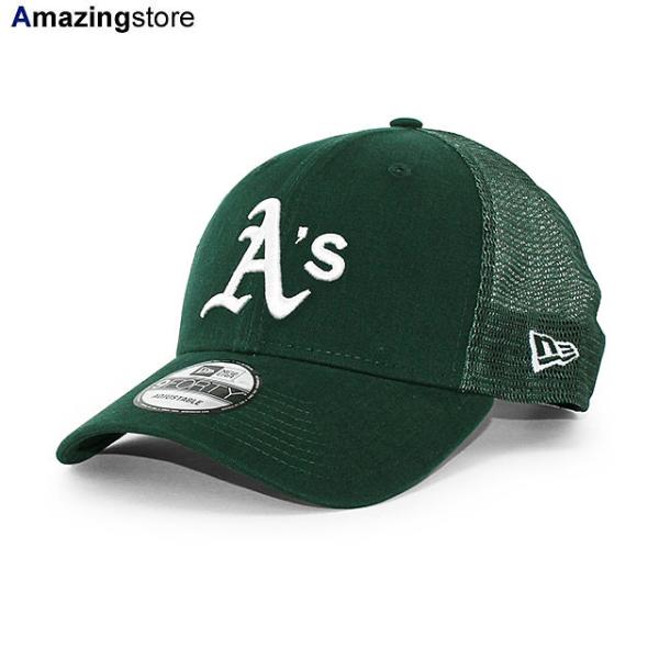 ニューエラ メッシュキャップ 9FORTY オークランド アスレチックス MLB TRUCKER MESH CAP GREEN