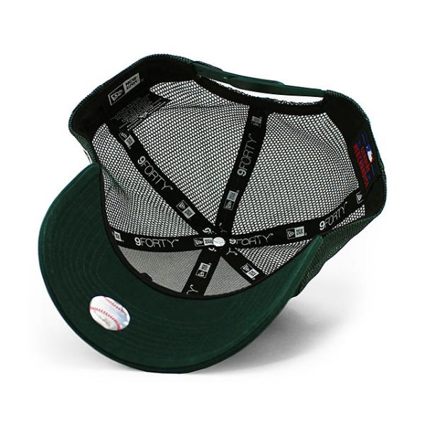 ニューエラ メッシュキャップ 9FORTY オークランド アスレチックス MLB TRUCKER MESH CAP GREEN