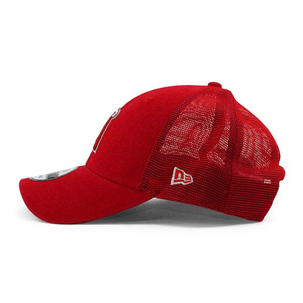 ニューエラ メッシュキャップ 9FORTY ロサンゼルス エンゼルス MLB TRUCKER MESH CAP RED