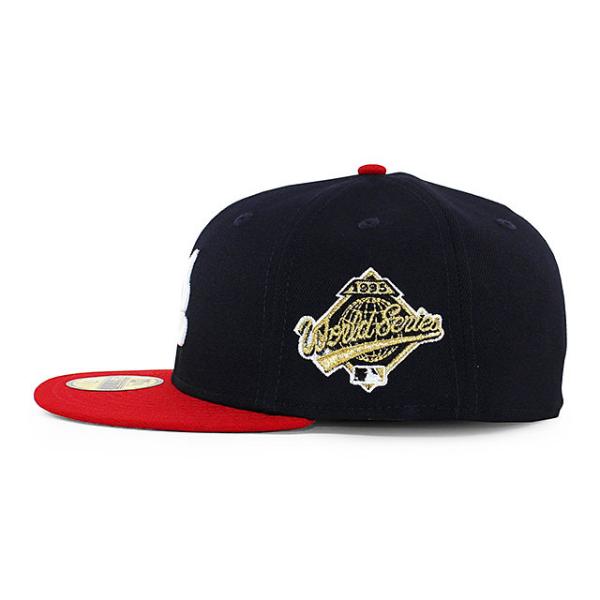 ニューエラ キャップ 59FIFTY アトランタ ブレーブス MLB 1995 WORLD SERIES GAME FITTED CAP NAVY