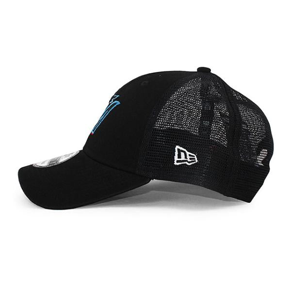ニューエラ メッシュキャップ 9FORTY マイアミ マーリンズ MLB TRUCKER MESH CAP BLACK