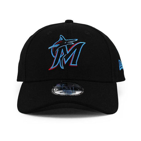 ニューエラ キャップ 9FORTY マイアミ マーリンズ MLB THE LEAGUE GAME ADJUSTABLE CAP BLACK