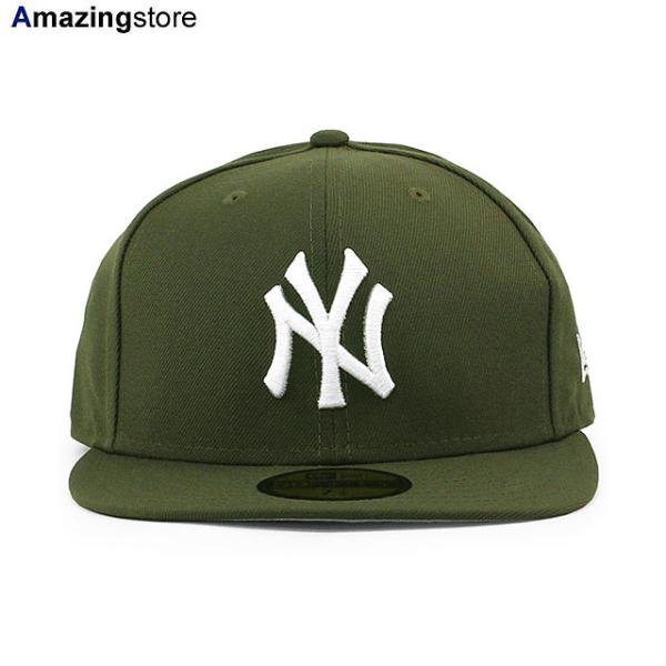 ニューエラ キャップ 59FIFTY ニューヨーク ヤンキース MLB TEAM BASIC FITTED CAP OLIVE
