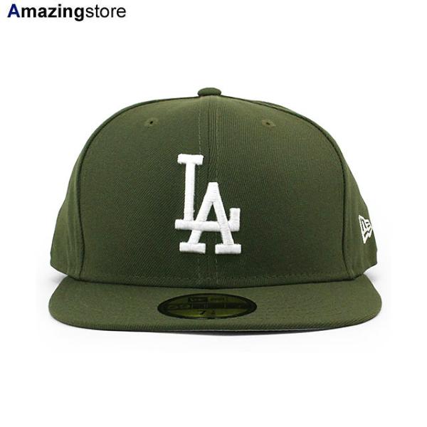 ニューエラ キャップ 59FIFTY ロサンゼルス ドジャース MLB TEAM BASIC FITTED CAP OLIVE