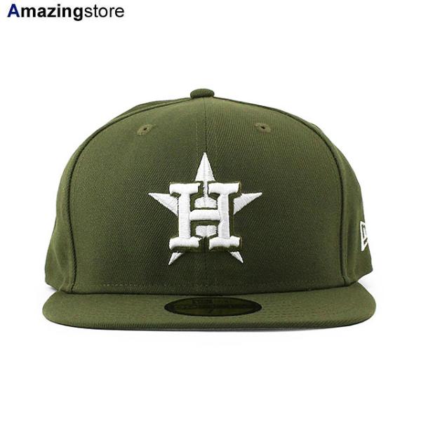 ニューエラ キャップ 59FIFTY ヒューストン アストロズ MLB TEAM BASIC FITTED CAP OLIVE