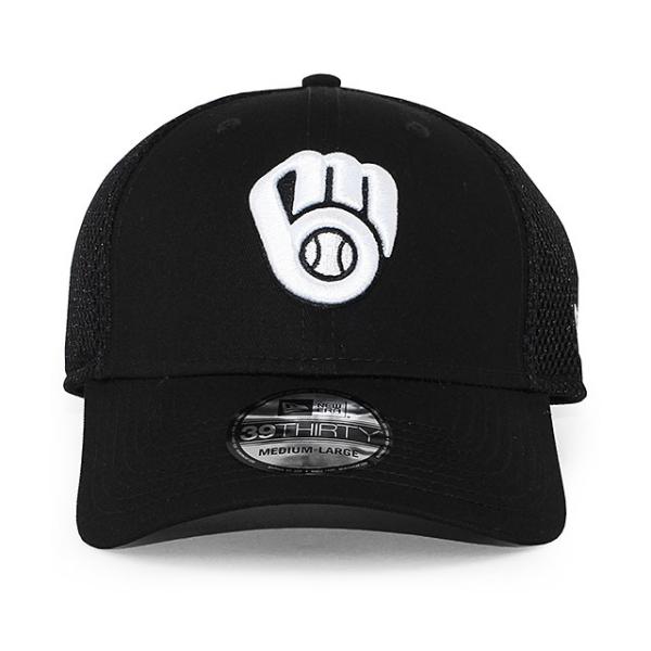 ニューエラ キャップ 39THIRTY ミルウォーキー ブルワーズ MLB NEO FLEX FIT CAP BLACK