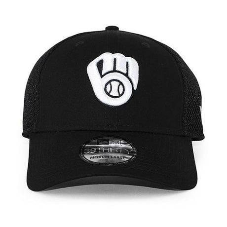 ニューエラ キャップ 39THIRTY ミルウォーキー ブルワーズ MLB NEO FLEX FIT CAP BLACK