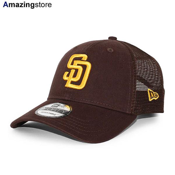 ニューエラ 9FORTY メッシュキャップ サンディエゴ パドレス MLB TRUCKER MESH CAP BROWN