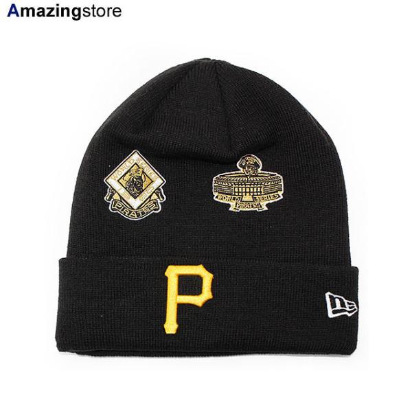 ニューエラ ニットキャップ ビーニー ピッツバーグ パイレーツ  MLB WORLD SERIES CHAMPION CUFFED KNIT BEANIE BLACK  NEW ERA PITTSBURGH PIRATES