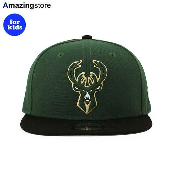 子供用 ニューエラ キャップ 9FIFTY スナップバック ミルウォーキー バックス YOUTH NBA BASIC SNAPBACK CAP GREEN