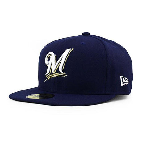 ニューエラ キャップ 59FIFTY ミルウォーキー ブルワーズ MLB ON-FIELD AUTHENTIC GAME FITTED CAP NAVY