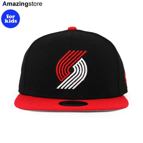 子供用 ニューエラ キャップ 9FIFTY ポートランド トレイル ブレイザーズ YOUTH NBA TEAM-BASIC SNAPBACK CAP BLACK RED NEW ERA PORTLAND TRAILBLAZERS