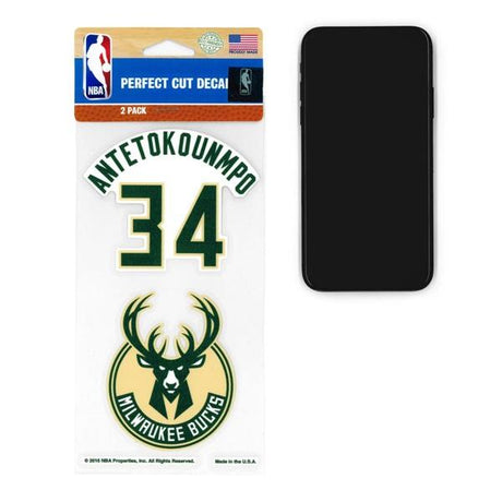 ヤニス アデトクンボ選手モデル ステッカー ミルウォーキー バックス  GIANNIS ANTETOKOUNMPO MILWAUKEE BUCKS NBA PERFECT CUT DECAL  WINCRAFT