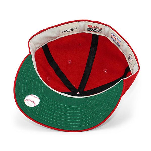 MLBコラボ ニューエラ フィアーオブゴッド エッセンシャルズ  59FIFTY FITTED CAP RED  NEW ERA FEAR OF GOD ESSENTIALS FOG
