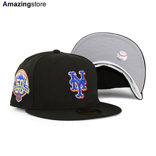 ニューエラ キャップ 59FIFTY ニューヨーク メッツ MLB 50TH ANNIVERSARY GREY BOTTOM FITTED CAP BLACK NEW ERA NEW YORK METS