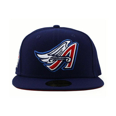 ニューエラ キャップ 59FIFTY アナハイム エンゼルス  MLB 40TH SEASON RED BOTTOM FITTED CAP NAVY  NEW ERA ANAHEIM ANGELS