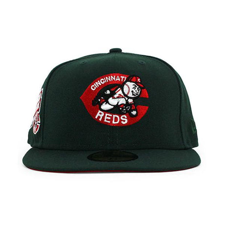 ニューエラ キャップ 59FIFTY シンシナティ レッズ MLB 1975 WORLD SERIES RED BOTTOM FITTED CAP DARK GREEN