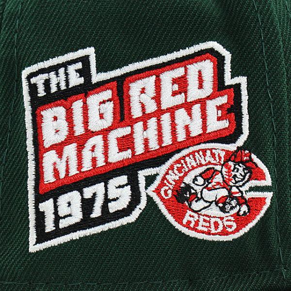 ニューエラ キャップ 59FIFTY シンシナティ レッズ MLB 1975 WORLD SERIES RED BOTTOM FITTED CAP DARK GREEN