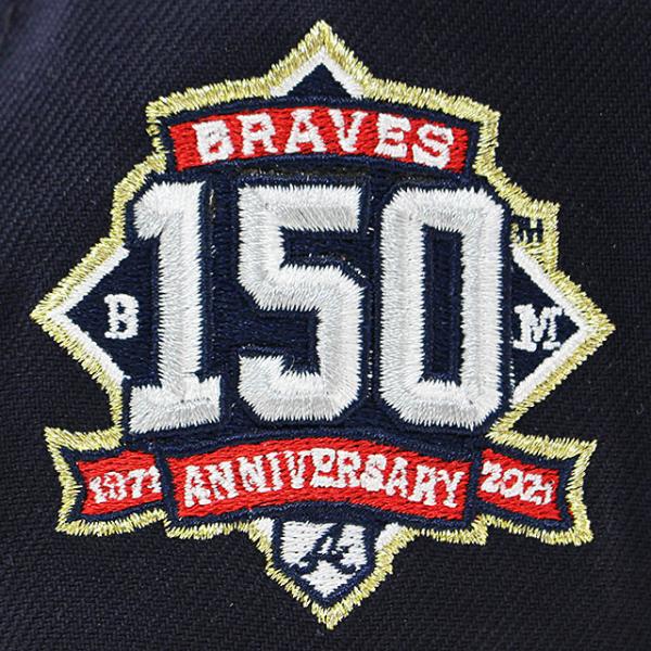 ニューエラ キャップ 9FIFTY アトランタ ブレーブス MLB 150TH ANNIVERSARY GREY BOTTOM SNAPBACK CAP NAVY NEW ERA ATLANTA BRAVES