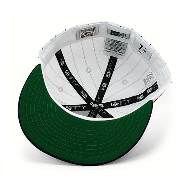 ニューエラ キャップ 59FIFTY デトロイト タイガース MLB PINSTRIPE TIGER STADIUM KELLY GREEN BOTTOM FITTED CAP WHITE