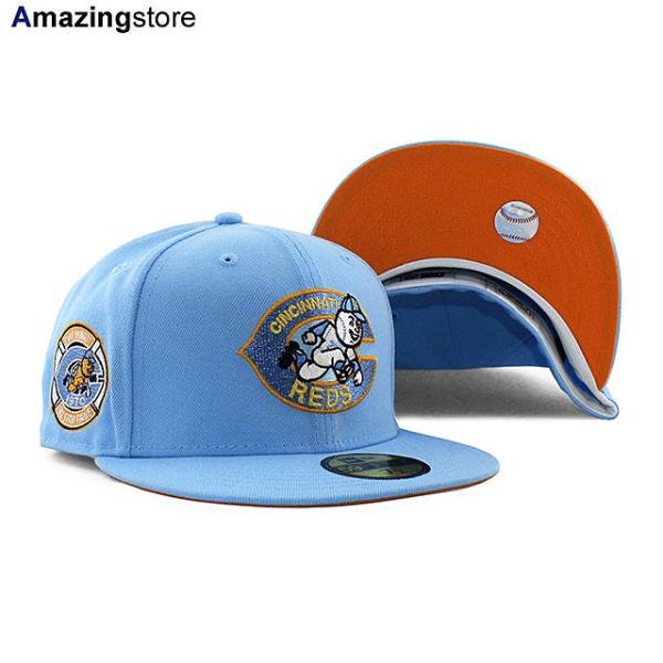 ニューエラ キャップ 59FIFTY シンシナティ レッズ MLB 1970 ALL STAR GAME MANGO BOTTOM FITTED CAP TEAL