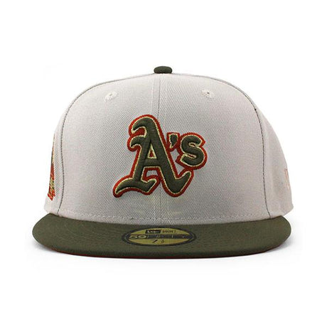 ニューエラ キャップ 59FIFTY オークランド アスレチックス  MLB 40TH ANNIVERSARY GOLD BOTTOM FITTED CAP STONE-GREEN  NEW ERA OAKLAND ATHLETICS