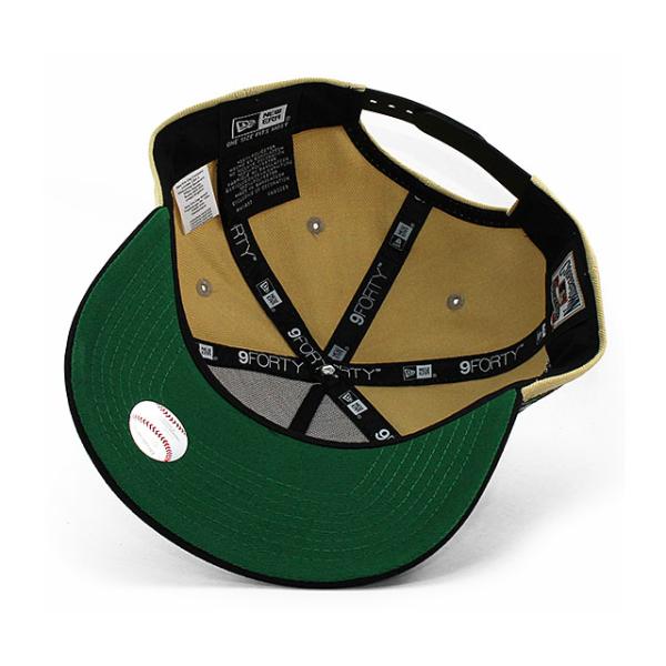 EU限定モデル ニューエラ キャップ 9FORTY ロサンゼルス ドジャース MLB 50TH ANNIVERSARY KELLY GREEN BOTTOM A-FRAME SNAPBACK CAP BEIGE