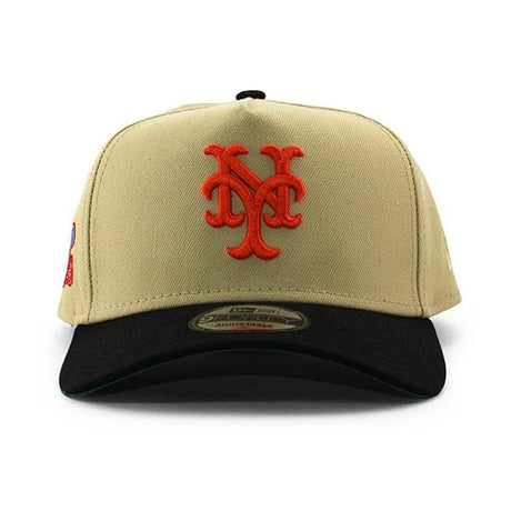 ニューエラ キャップ 9FORTY ニューヨーク メッツ MLB 1986 WORLD SERIES GREY BOTTOM A-FRAME SNAPBACK CAP BEIGE