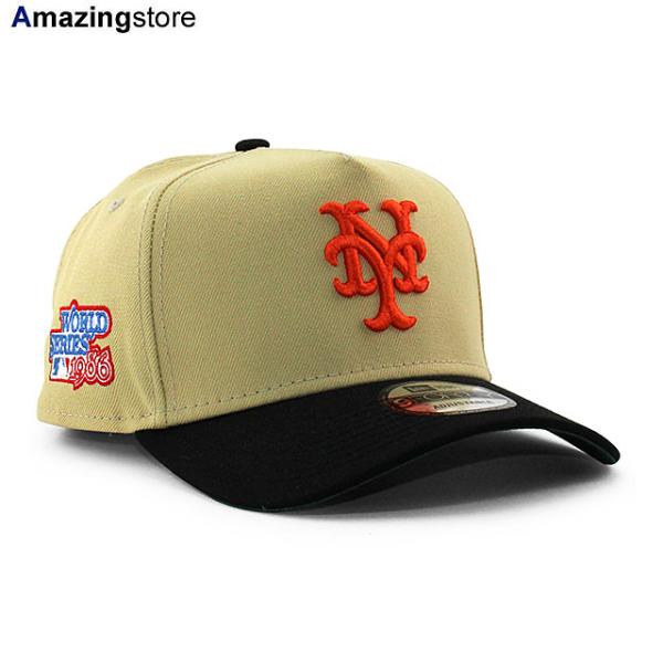 ニューエラ キャップ 9FORTY ニューヨーク メッツ MLB 1986 WORLD SERIES GREY BOTTOM A-FRAME SNAPBACK CAP BEIGE