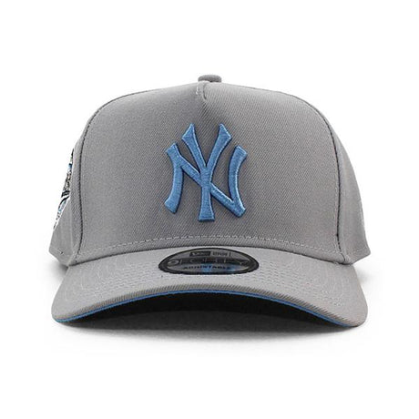 EU限定モデル ニューエラ キャップ 9FORTY ニューヨーク ヤンキース MLB 1996 WORLD SERIES LT BLUE BOTTOM A-FRAME SNAPBACK CAP GREY