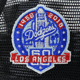 EU限定 ニューエラ 9FORTY ロサンゼルス ドジャース MLB 60TH ANNIVERSARY A-FRAME TRUCKER MESH CAP BLACK NEW ERA LOS ANGELES DODGERS
