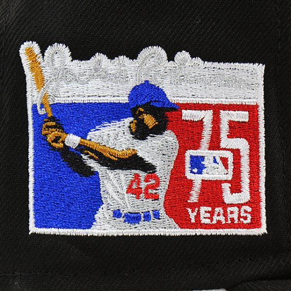 ニューエラ キャップ 59FIFTY ブルックリン ドジャース MLB JACKIE ROBINSON 75 YEARS RED BOTTOM FITTED CAP BLACK NEW ERA BROOKLYN DODGERS