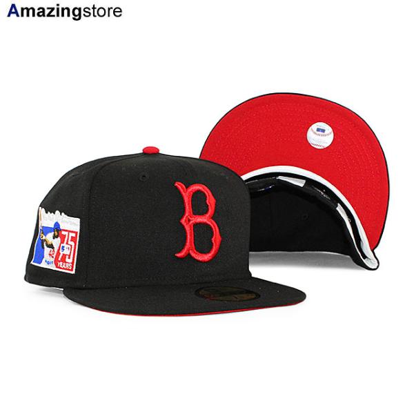 ニューエラ キャップ 59FIFTY ブルックリン ドジャース MLB JACKIE ROBINSON 75 YEARS RED BOTTOM FITTED CAP BLACK NEW ERA BROOKLYN DODGERS
