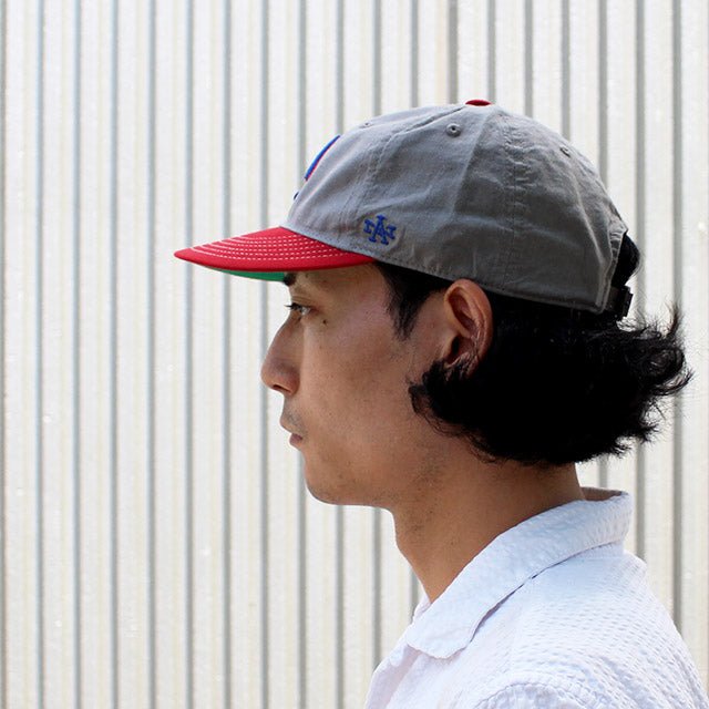 アメリカンニードル キャップ ロサンゼルス エンゼルス LINE OUT STRAPBACK CAP COOL GREY-RED