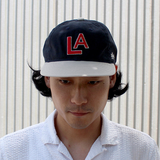 アメリカンニードル キャップ ロサンゼルス エンゼルス LINE OUT STRAPBACK CAP NAVY-NATURAL