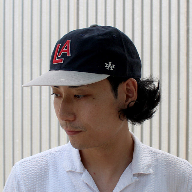 アメリカンニードル キャップ ロサンゼルス エンゼルス LINE OUT STRAPBACK CAP NAVY-NATURAL